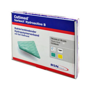 Cutimed Sorbact Hydroactive B Gel-Verband 14x14 cm Haftrand