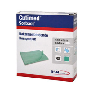 Cutimed Sorbact Kompressen 4x6 cm