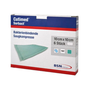 Cutimed Sorbact Saugkompressen 10x10 cm