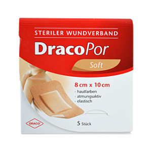 Dracopor Wundverband 8x10 cm Steril Hautfarben