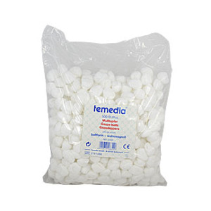 Mulltupfer Walnussgroß 20-fädig Unsteril Ballförmig