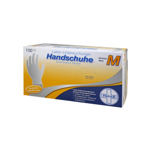 Handschuhe Einmal Latex Puderfrei M
