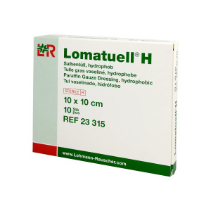 Lomatuell H Salbentüll 10x10 cm Steril