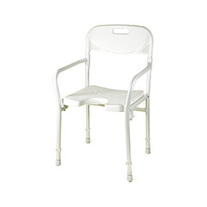Duschstuhl Faltbar mit Arm- und Rückenlehne Höhenverstellbar