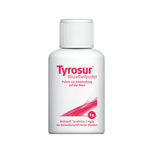 Tyrosur Wundheilpuder zur Behandlung von kleinen Wunden