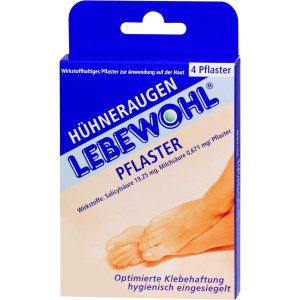 Lebewohl Hühneraugen Pflaster