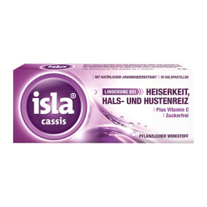 isla cassis Halspastillen bei Halskratzen und Reizhusten