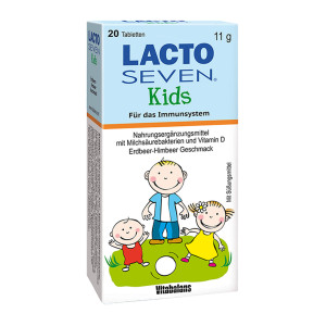 LACTO SEVEN Kids Erdbeer-Himbeer-Geschmack Tabl.