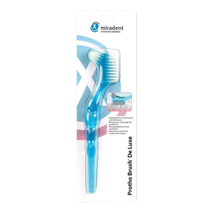 Miradent Prothesenbürste Protho Brush blau transparent