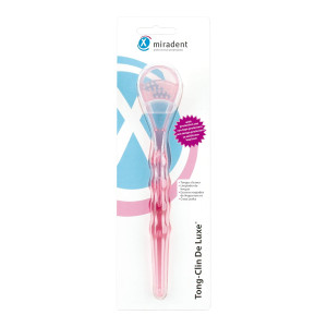 Miradent Zungenreiniger Tong-Clin De Luxe pink
