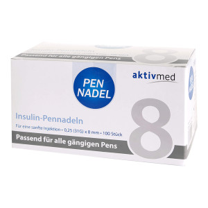 Pen-Nadeln Universal 8 Kanülen 0,26 x 8 mm