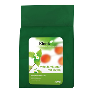 Weißdornblätter mit Blüten Tee