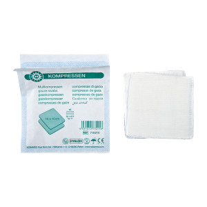 Mullkompressen steril 10 cm x 10 cm, 16fach