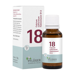 Biochemie Pflüger Globuli Nr. 18 Calcium sulfuratum D12