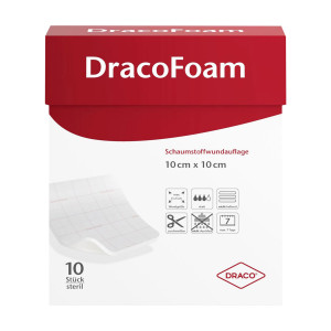 DracoFoam Schaumstoff Wundauflage 10 x 10 cm