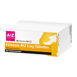 Folsäure AbZ 5 mg Tabletten bei Folsäuremangel