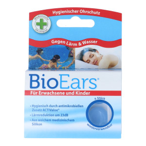 BioEars Silikon-Ohrstöpsel antimikrobiell