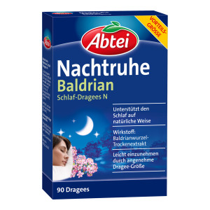 Abtei Nachtruhe Baldrian Schlaf-Dragees N