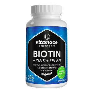 Vitamaze Biotin 10 mg hochdosiert+Zink+Selen Tabletten