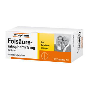 Folsäure-ratiopharm 5 mg Tabletten