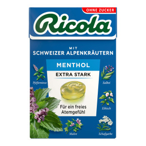 Ricola Menthol-Bonbons extra stark ohne Zucker