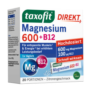 Taxofit Magnesium 600 + B12 Direkt-Granulat