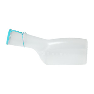 Urinflasche f&uuml;r M&auml;nner aus PE, mit Deckel