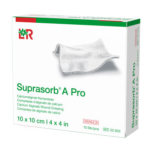 Suprasorb A Pro Calciumalginatkompressen 10x10 cm