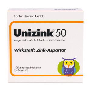 Unizink 50 magensaftresistente Tabletten
