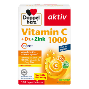 Doppelherz aktiv Vitamin C 1000+D3+Zink DEPOT-Tabletten