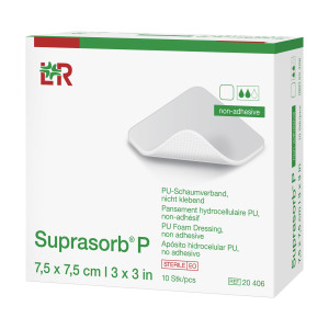 Suprasorb P PU-Schaumverband nicht klebend 7,5x7,5 cm