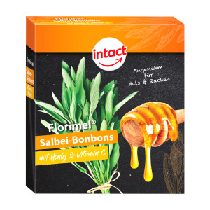 Intact Florimel Salbeibonbons mit Vitamin C und Honig