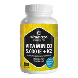 Vitamaze Vitamin D3 5000 I.E. + K2 Tabletten