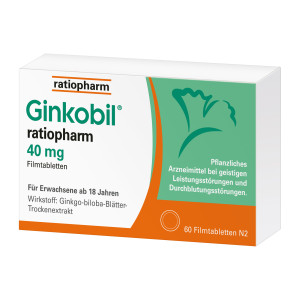 Ginkobil ratiopharm 40 mg mit Ginkgo biloba