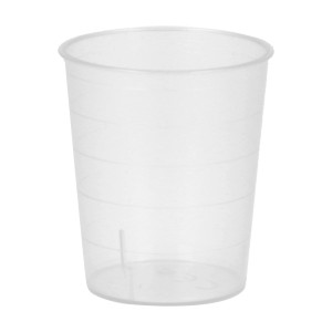 Einnehmglas Kunststoff 30ml Transparent + Deckel