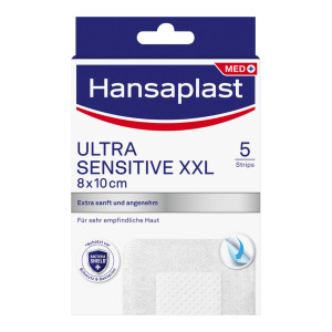 Hansaplast Ultra Sensitive Wundverband XXL 8 x 10 cm