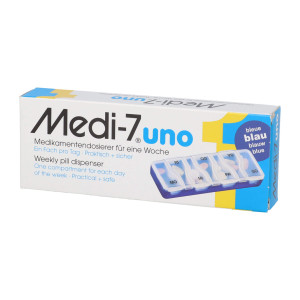 Medi 7 uno Medikamentendosierer für 7 Tage blau