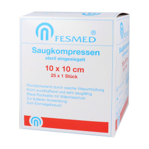 Saugkompressen 10 x 10 cm steril