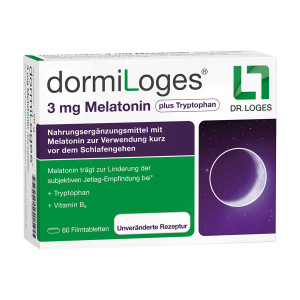 DormiLoges 3 mg Melatonin plus Tryptophan Filmtabletten
