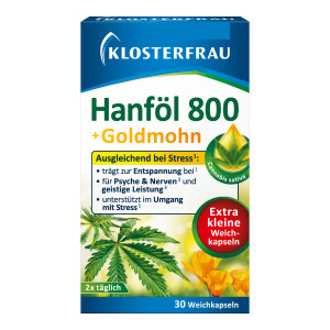 Klosterfrau Hanföl 800 + Goldmohn Weichkapseln