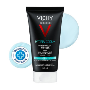 Vichy Homme Hydra Cool+ Gel Gesicht und Augen