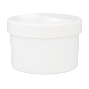 Gebissdose mit Einsatz und Deckel weiß