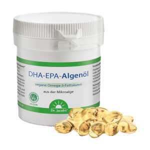 Dr. Jacob's DHA-EPA-Algenöl Kapseln Omega-3-Fettsäuren vegan