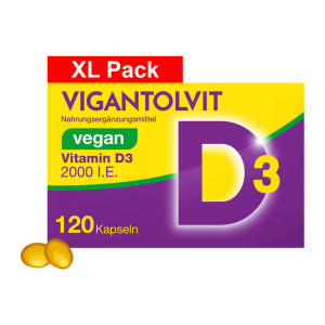 Vigantolvit 2000 I.E. Vitamin D3 Weichkapseln vegan