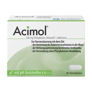 Acimol Filmtabletten mit pH-Teststreifen