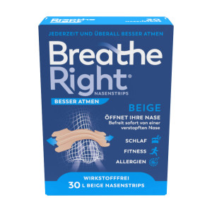 Besser Atmen Breathe Right Nasenstrips groß beige