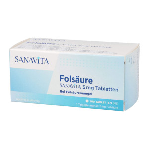 Folsäure SANAVITA 5 mg Tabletten