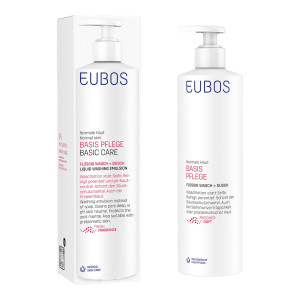 Eubos BASIS PFLEGE Flüssig Wasch + Dusch rot m. Dosiersp.