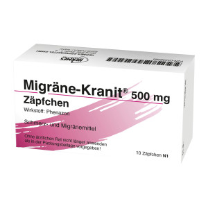 Migräne Kranit 500 mg Zäpfchen