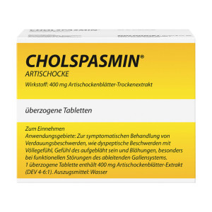 Cholspasmin Artischocke Überzogene Tabletten